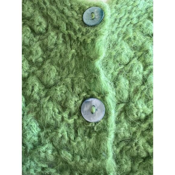 Vintage Macy's Assc Handknit 3/4 Slv Cardigan from Italy Sz 36 - Picture 5 of 5